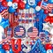 272 pcs 4th of July Birthday Party decorations,16 Tableware Sets,“USA” Balloons, Paper Plates, Patriotic Party Decorations, Independence Day Party Decoration, Tablecloth, Flag